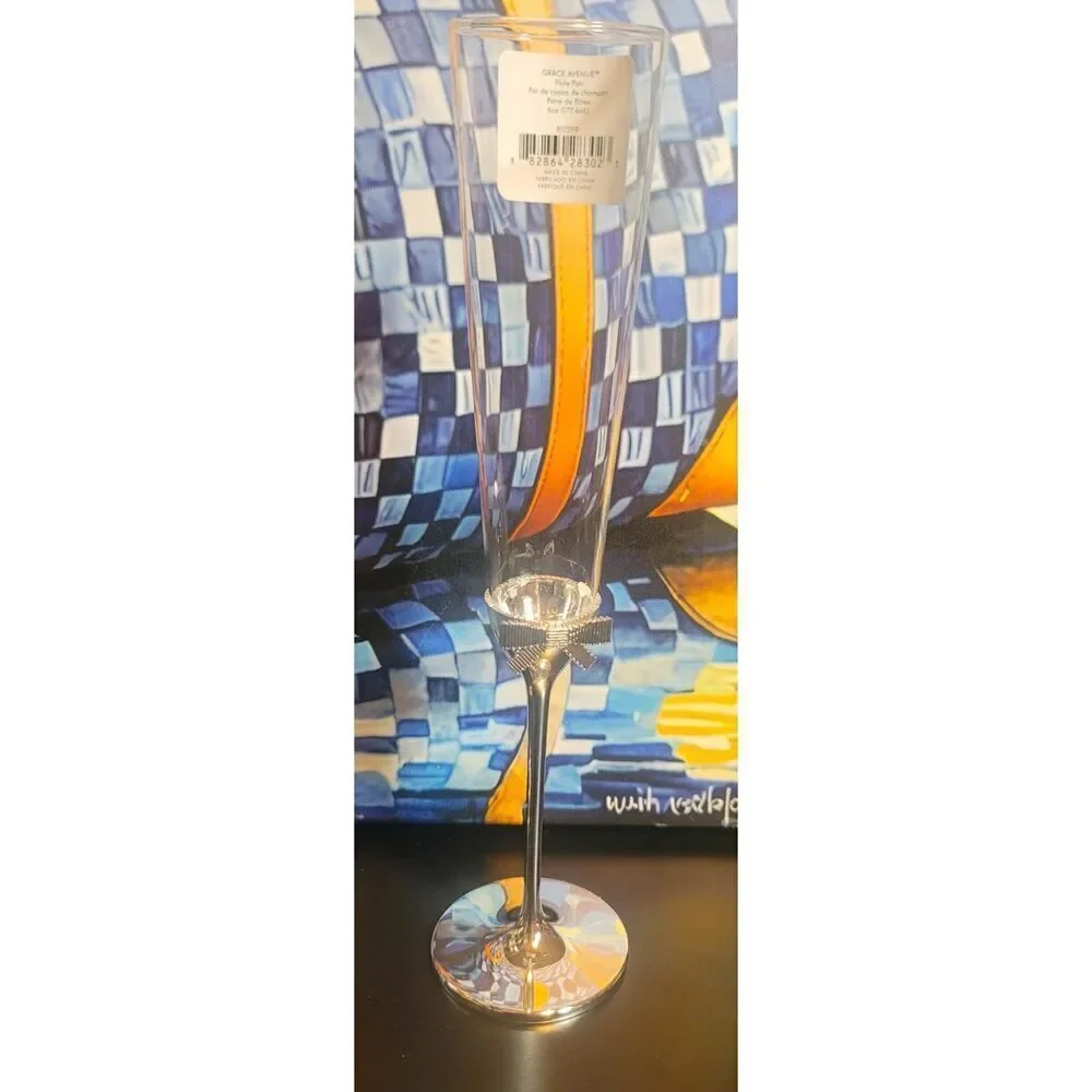 NIB - Kate Spade Lenox Crystal Grace Avenue 2-Piece Champagne Flute Set